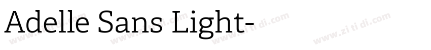 Adelle Sans Light字体转换